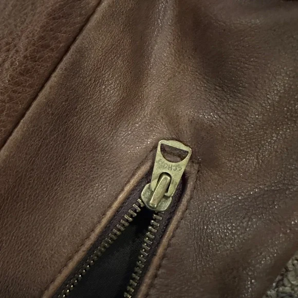 SCHOTT Vintaged Cowhide Café Racer Leather Jacket 654 XL - Picture 7 of 14